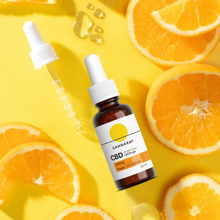 Cannaray Bright Days Oil Drops Orange Flavour 30Ml 3000mg image 4