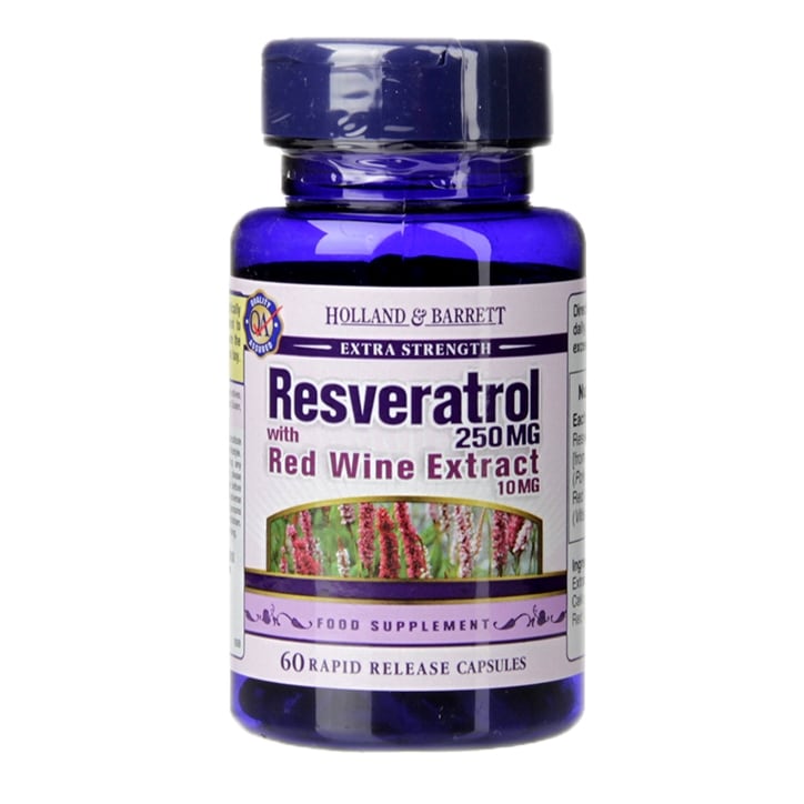 Holland & Barrett Resveratrol with Red Wine Extract 60 Capsules 250mg-1