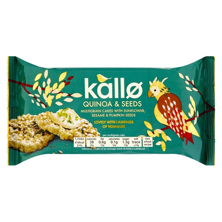 Kallo Quinoa & Seeds Multigrain Cakes with Sunflower, Sesame & Pumpkin Seeds 130g image 1