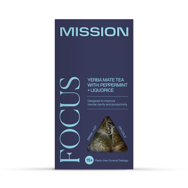 Focus Yerba Mate Tea (Peppermint & Liquorice) 15 Tea Bags image 1
