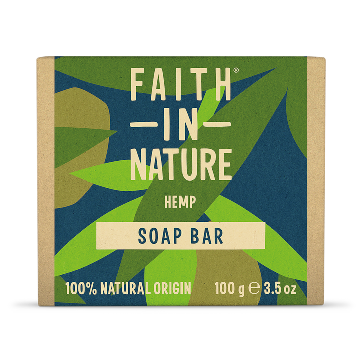 Faith in Nature Hemp with Green Tea Soap 100g image 1