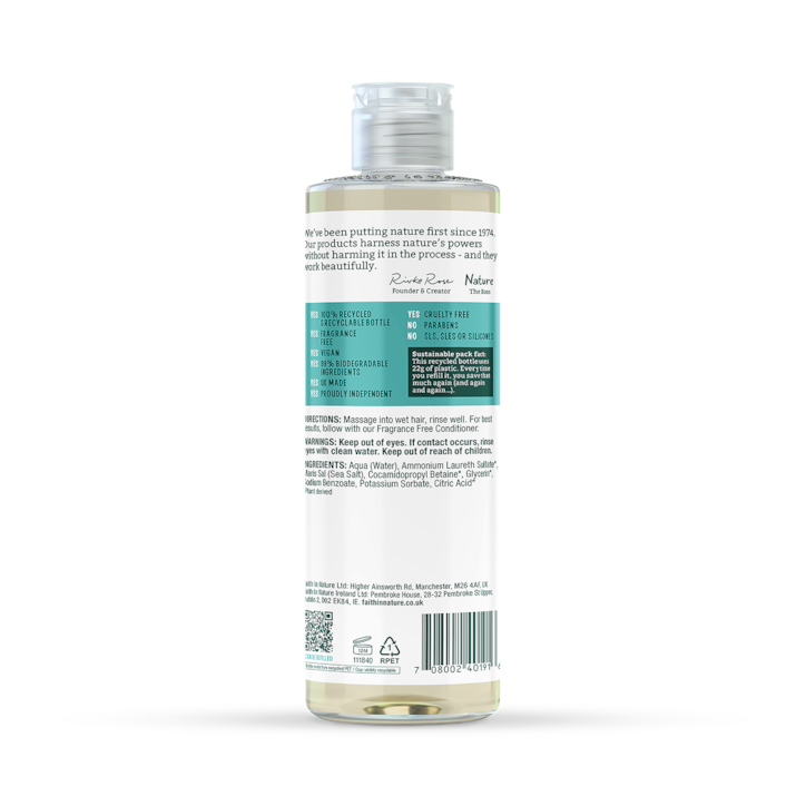 Faith in Nature Fragrance Free Shampoo 400ml image 2