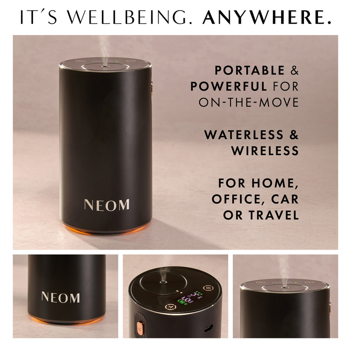 NEOM Wellbeing Pod Mini+ Waterless Essential Oil Diffuser - Black image 4