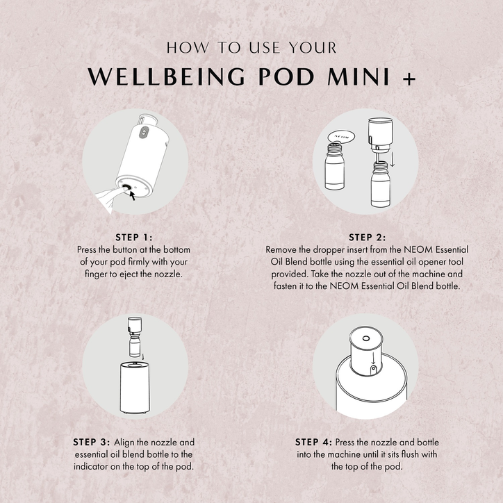 NEOM Wellbeing Pod Mini+ Waterless Essential Oil Diffuser - Black image 8