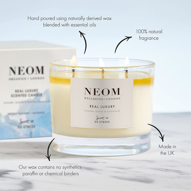 NEOM Real Luxury Scented Candle 3 Wicks 420G image 5