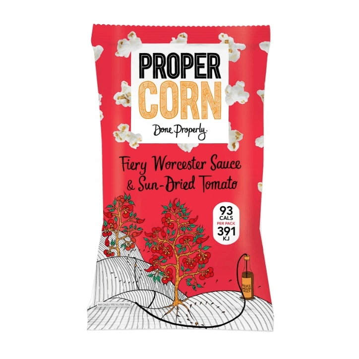 Propercorn Fiery Worcester & Sun-Dried Tomato Popcorn 20g image 1