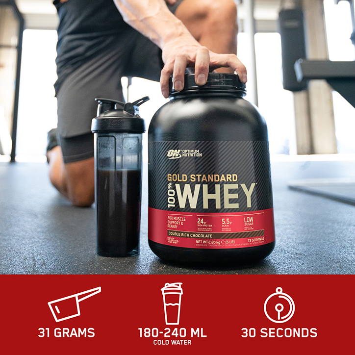 Optimum Nutrition Gold Standard 100% Whey Powder Chocolate Peanut Butter 2.24g image 5
