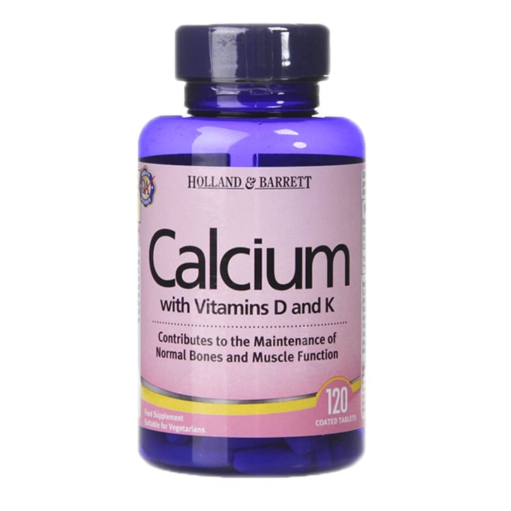 Holland & Barrett Calcium with Vitamins D and K 120 Tablets-1