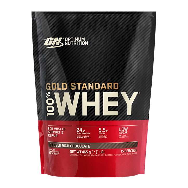 Whey　Gold　Protein　Standard　Barrett　100%　465g　Double　Rich　Chocolate　Holland　Optimum　Nutrition