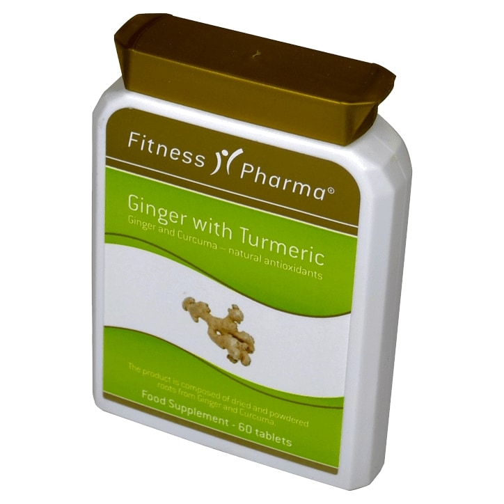 Fitness Pharma Ginger with Turmeric 60 Tablets-1