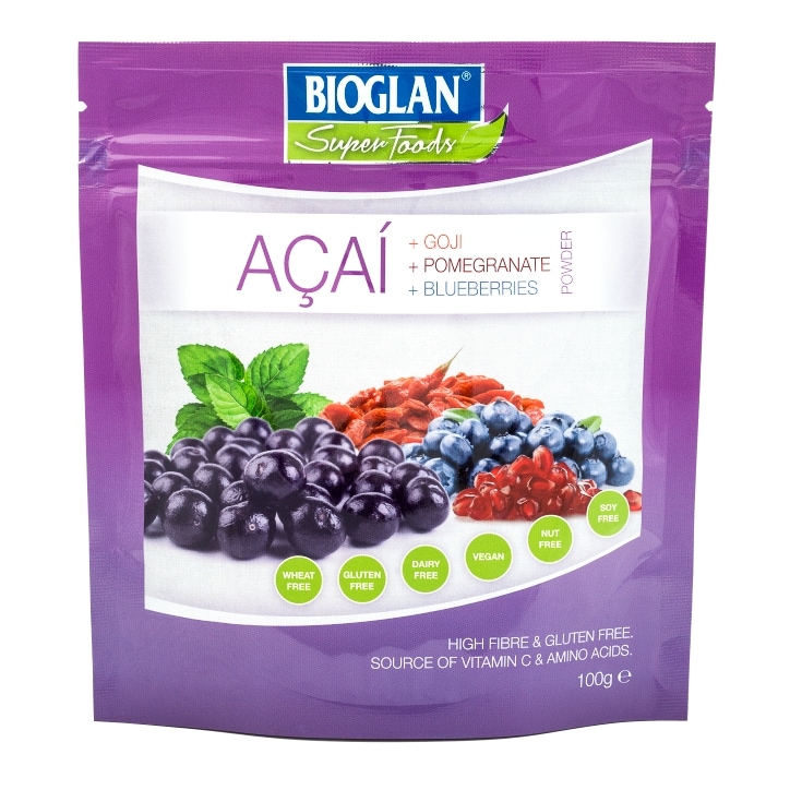 Bioglan Superfoods Acai Powder with Goji, Pomegranate & Blueberries 100g image 1