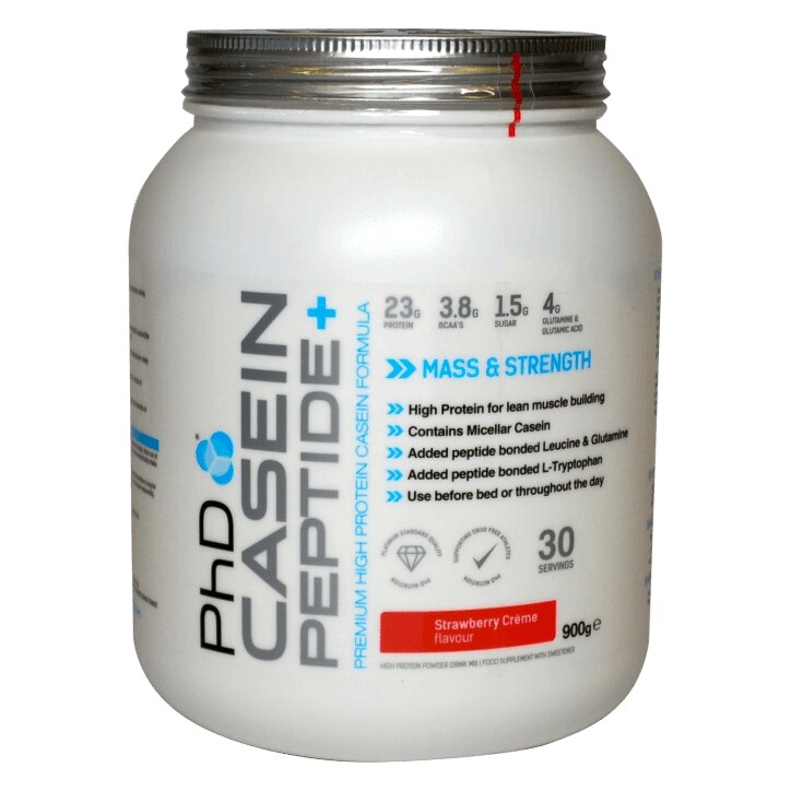 PhD Casein Peptide Strawberry Creme  900g Powder image 1