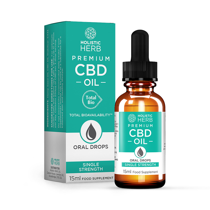 Holistic Herb Premium CBD Oil Single Strength 15ml image 1