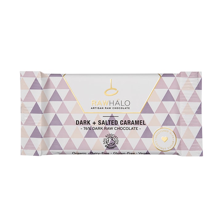 Raw Halo Dark & Salted Caramel Raw Chocolate 22g image 1