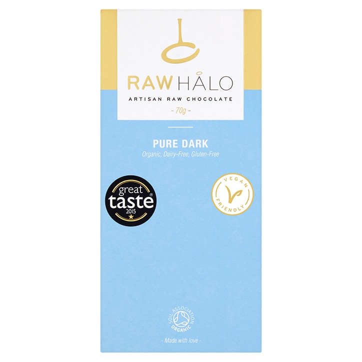 Raw Halo Pure Dark Raw Chocolate 70g