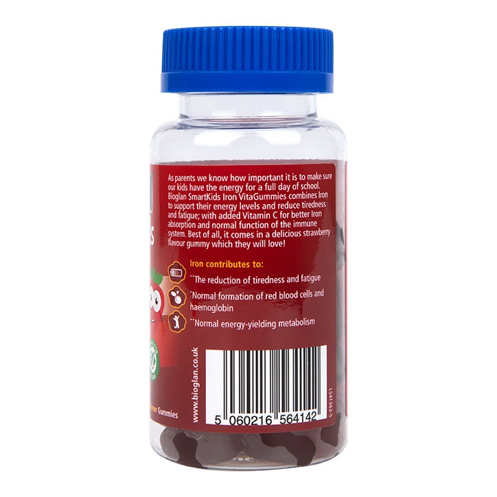 Bioglan SmartKids Iron with Vitamin C 30 Strawberry Flavour Gummies