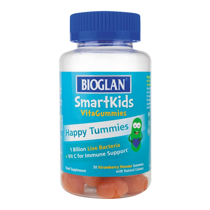 Bioglan SmartKids Happy Tummies 30 Strawberry Flavour Gummies-1