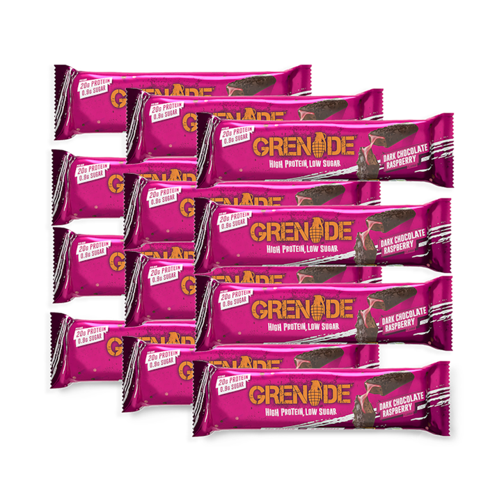 Grenade Dark Chocolate Raspberry Protein Bars 12x 60g image 1