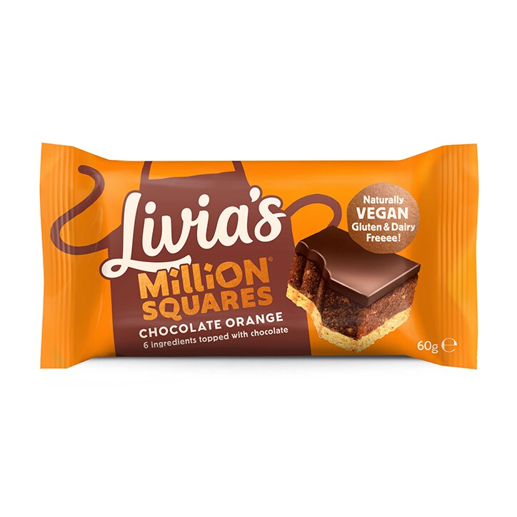 Livia's Kitchen Chocolate Orange Million Squares 60g