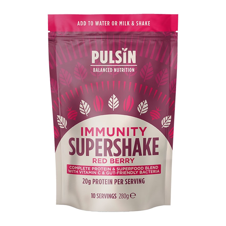 Pulsin Supershake Immunity Red Berry 280g image 1