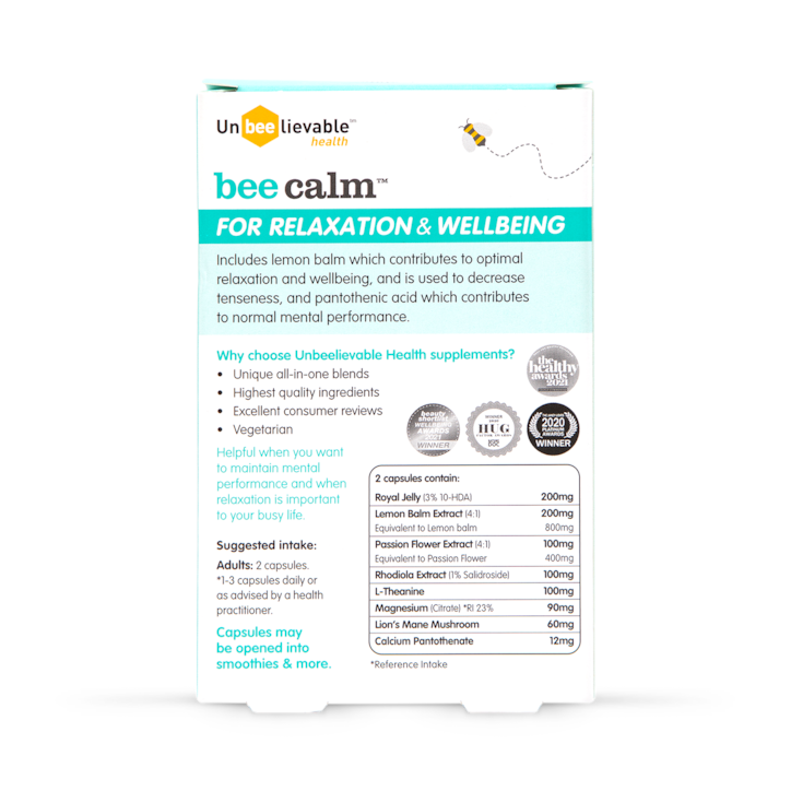 Unbeelievable Health Bee Calm 20 Capsules image 2