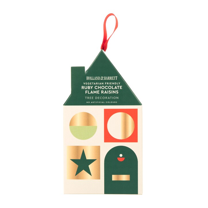 Holland & Barrett Ruby Chocolate Tree Decoration 50g image 1