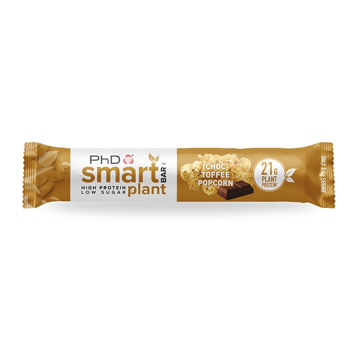 PhD Smart Bar Plant Chocolate Toffee Popcorn 60g