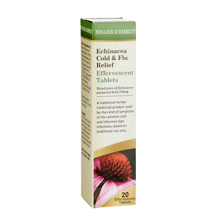 Holland & Barrett Echinacea Cold & Flu Relief Effervescent 20 Tablets-1