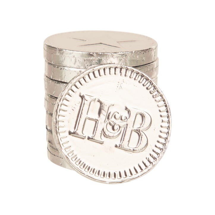 Holland & Barrett Vegan Chocolate White Coins 50g image 1