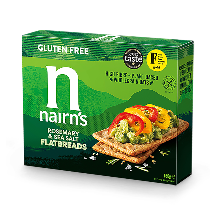 Nairn's Gluten Free Rosemary & Sea Salt Flatbreads 150g image 1