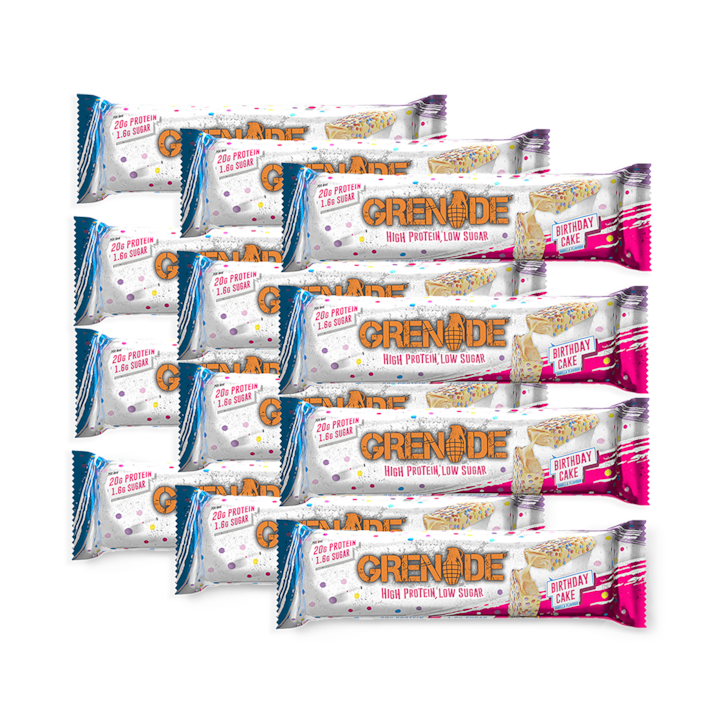 Grenade Birthday Cake Protein Bars 12x 60g image 1