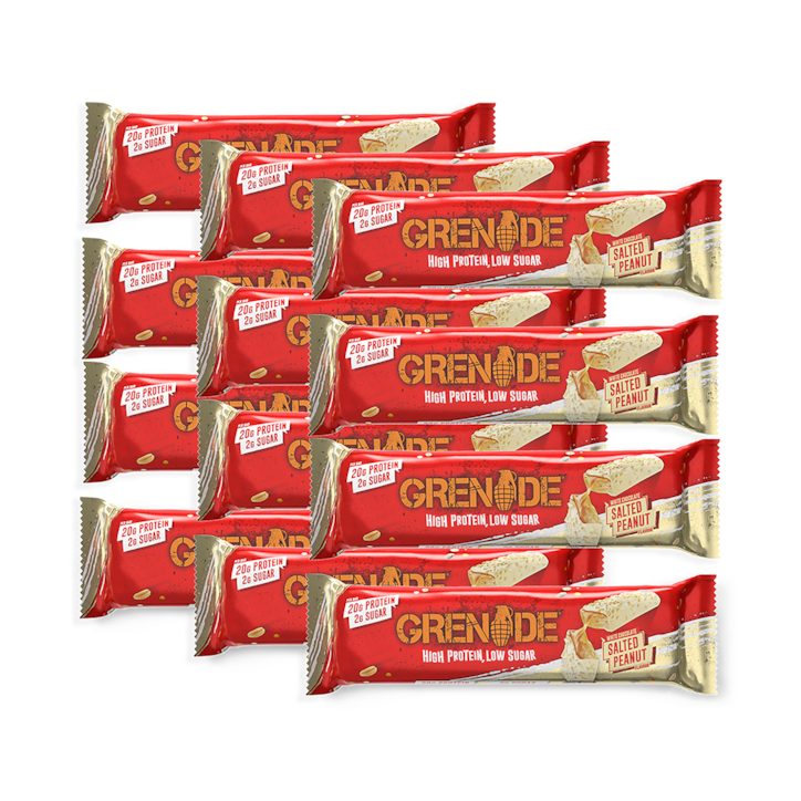 Grenade White Chocolate Salted Peanut Protein Bar 12 x 60g image 1