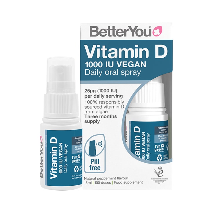 BetterYou Dlux Vegan Vitamin D Daily Oral Spray 1000IU 15ml-1