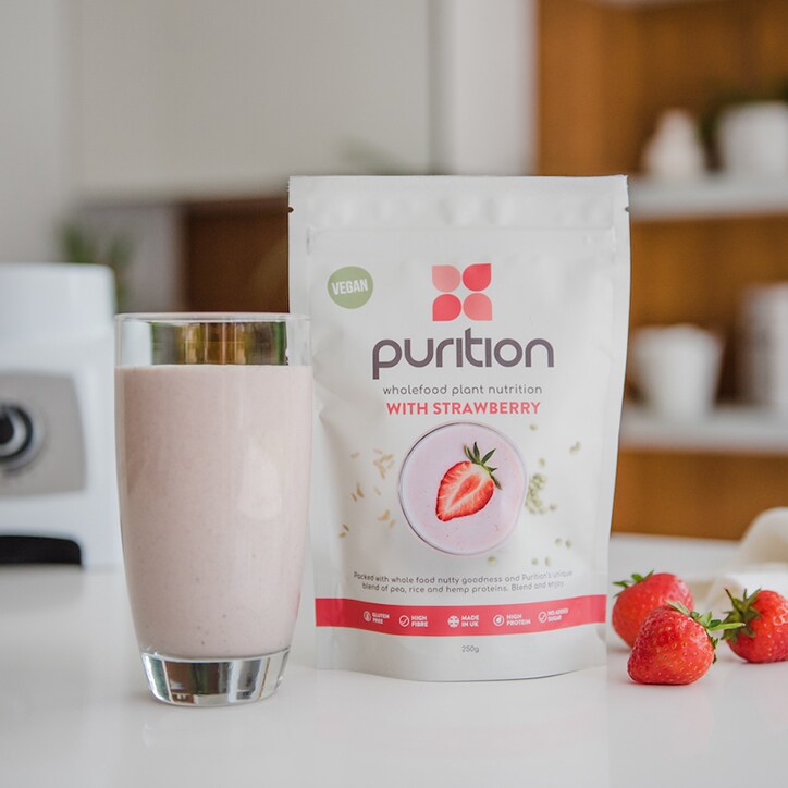 Purition Vegan Wholefood Nutrition Strawberry 250g image 3