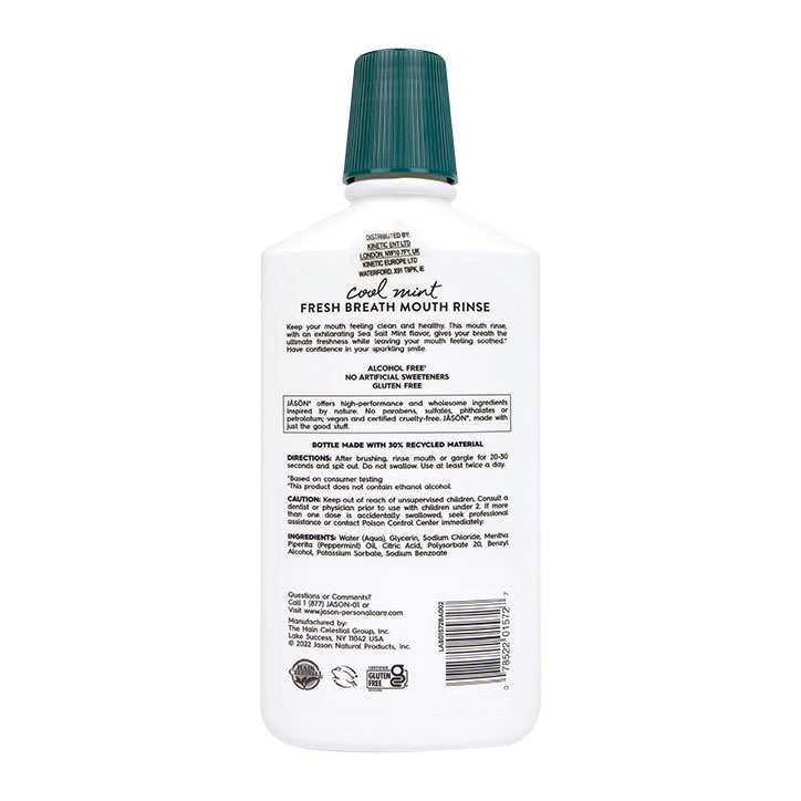 Jason Total Protection Sea Salt Mouthwash, Cool Mint 473ml image 2