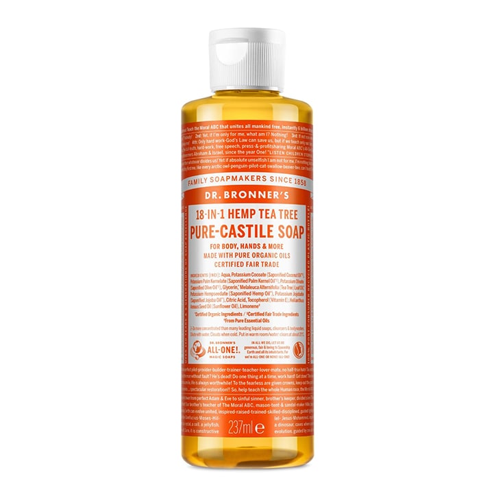 Dr Bronner's Tea Tree Pure-Castile Liquid Soap 237ml image 1