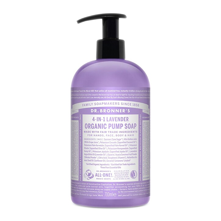 Dr Bronner's Sugar Lavender Organic Pump Soap 710ml-1