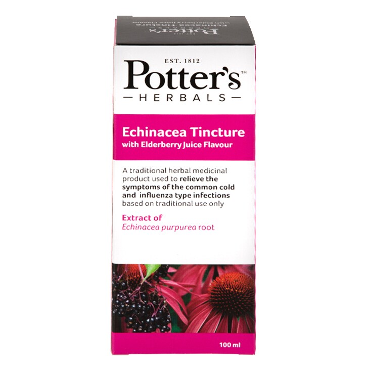 Potters Echinacea Tincture with Elderberry Juice Flavour 100ml-1
