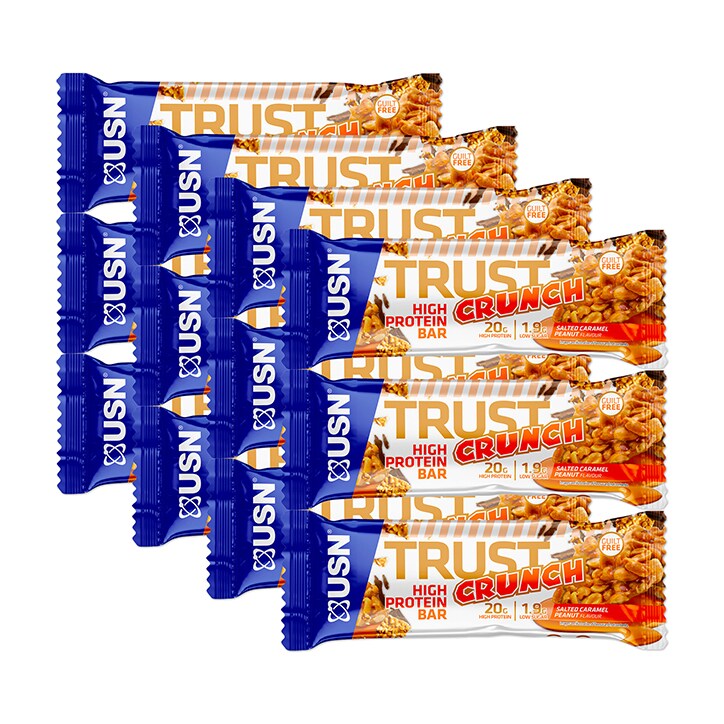 USN Trust Crunch Protein Bar Salted Caramel Peanut 12x60g