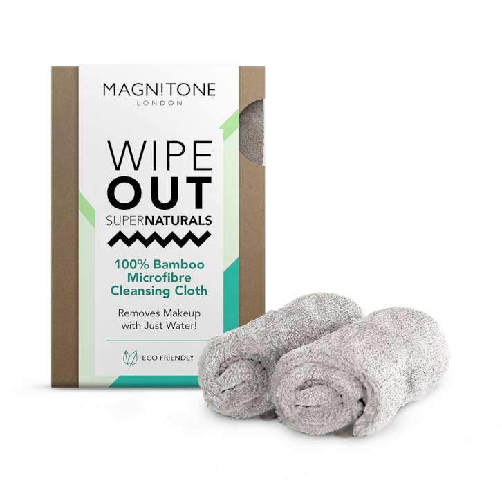 Magnitone WipeOut SuperNaturals Bamboo Microfibre Make-Up Cleansing Cloths image 1