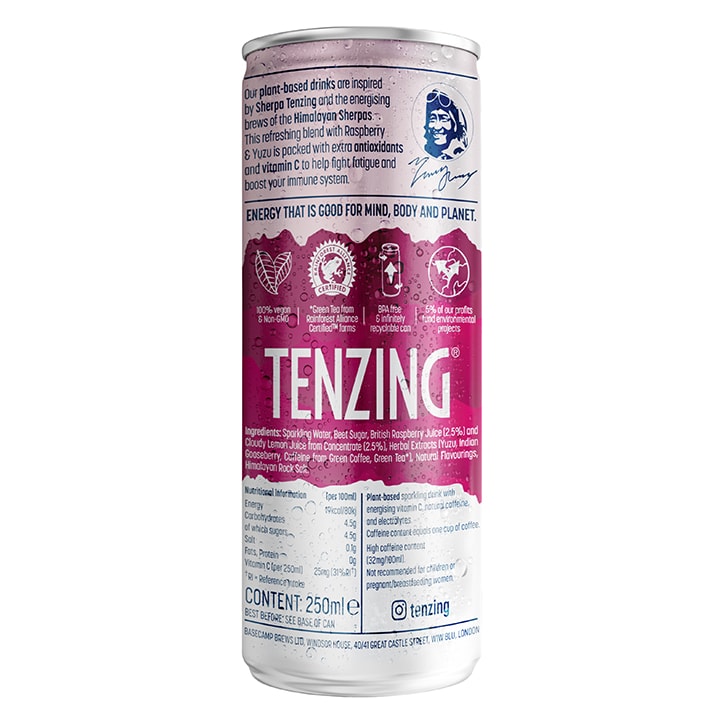 Tenzing Natural Energy Drink Raspberry & Yuzu 250ml-2