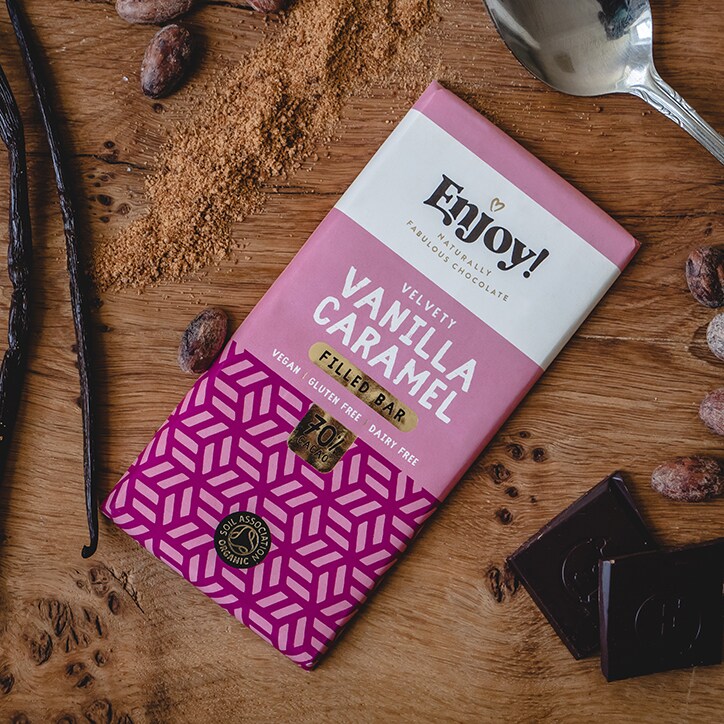 Enjoy! Vanilla Filled Vegan Chocolate 70g image 2
