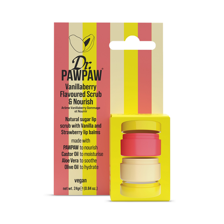 Dr. PawPaw Vanillaberry Flavoured Scrub and Nourish Vanilla 24 g