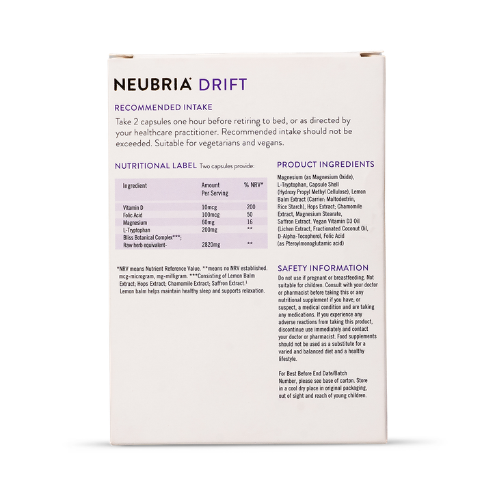 Neubria Drift Sleep Vegan 60 Capsules image 3