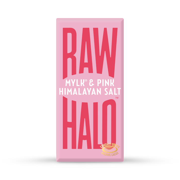 Raw Halo Vegan Mylk & Pink Himalayan Salt Raw Chocolate 70g image 1