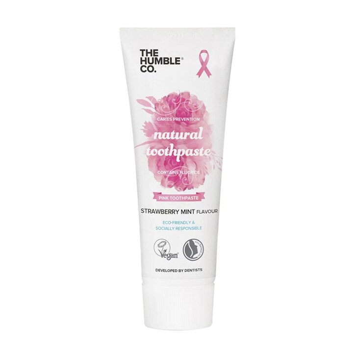 Humble Natural Toothpaste - Strawberry Mint Flavour Pink Ribbon Edition 75ml-1