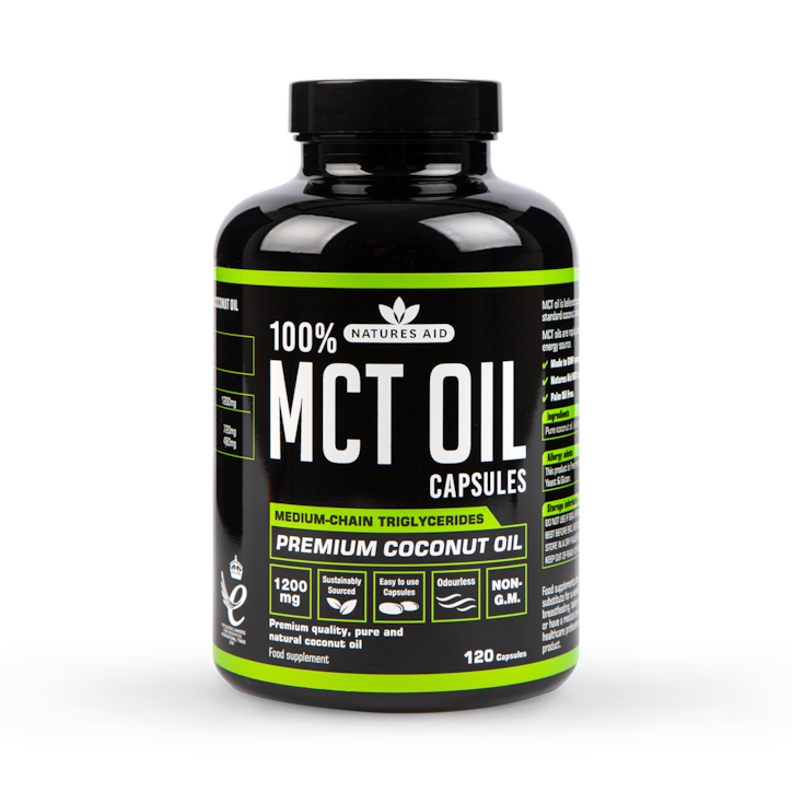 Natures Aid 100% MCT Oil 120 Capsules