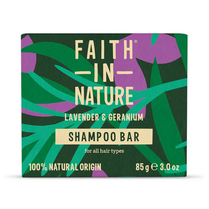 Faith in Nature - Shampoo Bar Lavender & Geranium 85g image 1