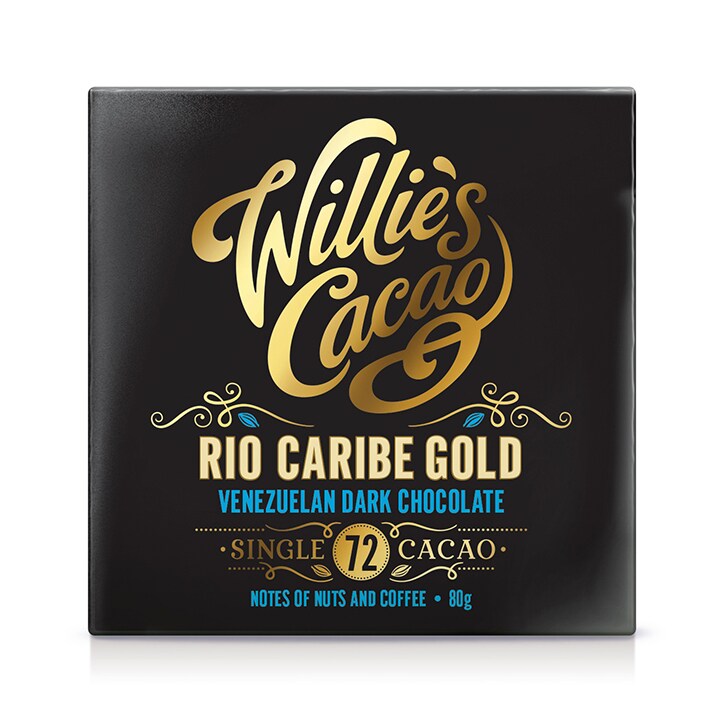 Willies Cacao Rio Caribe Gold Venezuelan 72% Dark Chocolate 80g