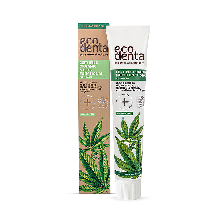 Ecodenta Certified Organic Multifunctional Toothpaste with Hemp Oil 75ml image 1